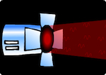 An animation which shows how the brightness of a light source depends on the rate at which photons flow from it. The colour of a light source depends on the wavelength or frequency of the photons.